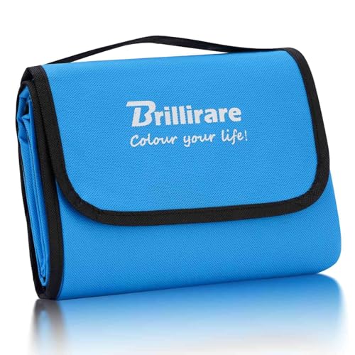 Beach Picnic Blanket, Sandproof Waterproof Camping Blankets Large, Outdoor Sandfree Foldable Mat 55x32in, Oversized Packable Family Mats for Hiking, Camping, Park, Travel, Grass Concert-Blue - color: Blue, size: 55x32 in