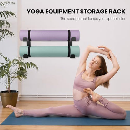 4 Tier Yoga Mat Holder Wall Mount & Yoga Mat Storage Rack