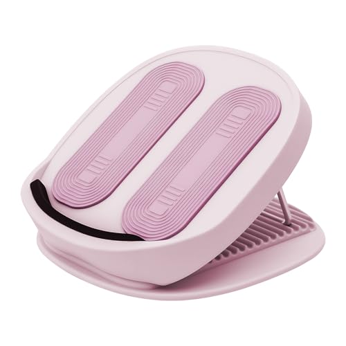 Adjustable Calf Stretcher Slant Board, 15-Level Incline for Ankle Rehab | Lightweight ankle stretch board for shin splints & Achilles tendonitis, home gym travel rehab - color: Pink
