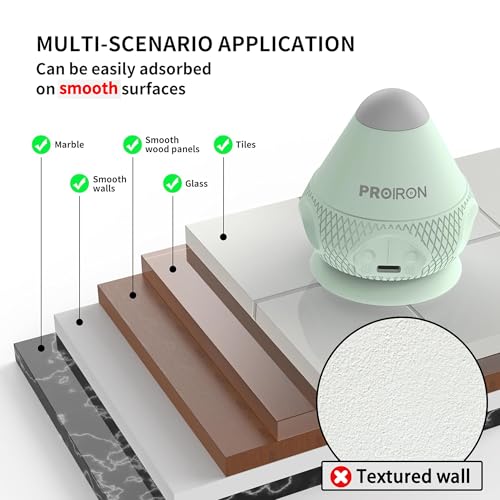 PROIRON Mountable Massage Ball with Suction Cup Pinpoint Deep Tissue Muscle Knot & Sore Relief, Vibration & Heating Trigger Point Massage Tool for Back Neck, Self-Massage Tool - color: Green