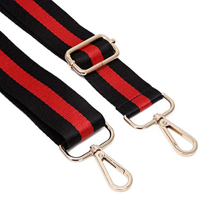 ZOOEASS Wide Shoulder Strap Adjustable Replacement Belt Crossbody Canvas Bag Handbag - color: Black, size: EXTRA LONG:66.9"(170cm)Wide:1.4"(3.5cm)