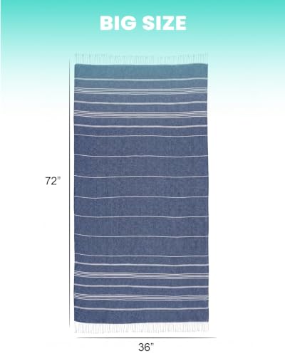 Turkish Beach Towels Yoga Blanket Gym Workout Towel Mens Birthday Gift Ideas for Father Day Dad Husband Brother Uncle Son Daughter Boyfriend Male Boss Grandpa Him Appreciation Thank You Retirement - color: Thinner Navy