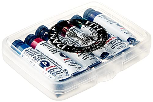 Daniel Smith Watercolor, 5ml Tubes, Mineral Mixing Set with 6 Primatek Watercolor Tubes, 1oz Watercolor Ground, Mixing Guide, Plastic Case (Total 9 Pieces) 285610103