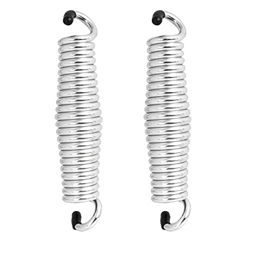 Porch Swing Springs Hammock Chair Spring Hold up to 1600lbs Heavy-Duty Chrome Springs for Hanging Chairs Ceiling Mount Porch Swings Punching Bag - 2 PCS Sliver - color: Silver, size: 0.275in Diameter