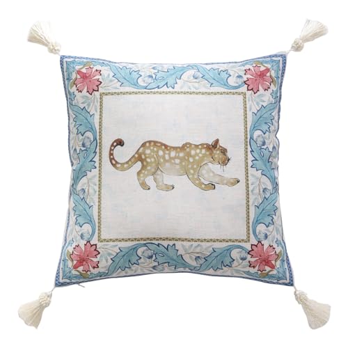 patdrea Designer French Vintage Linen Throw Pillow Cover,18"x18"-Fromm B - color: Fromm B, size: 18" x 18" (Pack of 1)