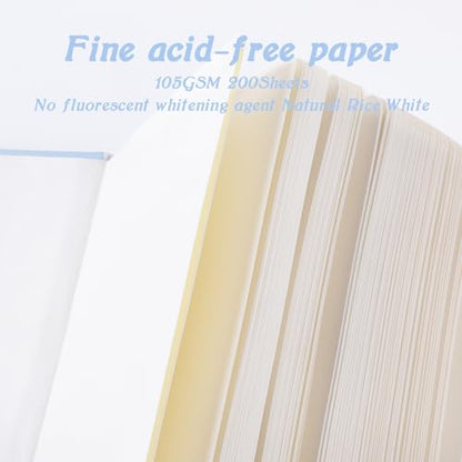 Mix Media Pad,3.5"x5.5" Small Hardcover Leather Art Sketchbook,105 GSM 200 Sheets/400 Pages Acid Free Artistic Painting Drawing Sketching Writing Paper, Handy Pocket Journal Notebook.Blue - color: 105gsm-blue