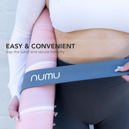 Numu Yoga Mat Strap Slap Band - Easy Snap On to Keep Exercise Mat Tightly Rolled and Secured for Yoga Mat Storage and Travel - color: Gray