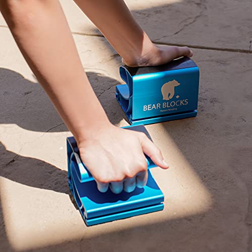 Pushup Bars - Safe Push Up Bars - Strength training Pushup Stands Perfect for Home Gym & Traveling Fitness - Lightweight, Non-Slip Bodyweight Training Workouts Blocks - color: Blue