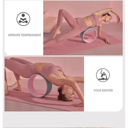 Yoga Wheel for Back Pain Relief, Back Roller Wheel with Extra Cushion, Wider & Thickest Foam, Stretches and Strengthens Core Muscles