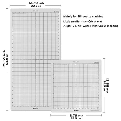 Standard Grip Cutting Mat for Silhouette Cameo - 12" x 24" 4 Pack 12"x12" 4 Pack Adhesive Cut Mat Replacement Set Matts Vinyl Craft | 12x24 4 Pack, 12x12 4 Pack - color: Standard Grip 8 Packs
