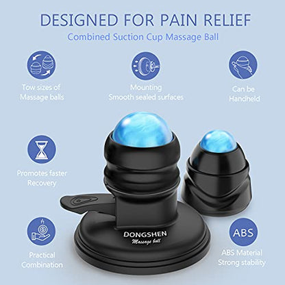 Massage Ball Deep Tissue 2 in 1 Mountable Muscle Massage Roller for Pain Relief, Trigger Point ，Relieve Fascia Muscle Knot and Joint Pain Relax Full Body