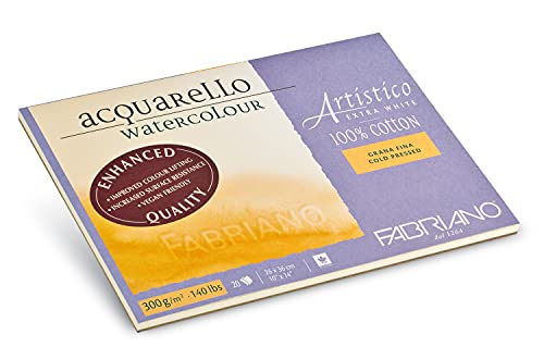 Fabriano Artistico Watercolor Block, 10 x 14, Extra White - size: 10x14