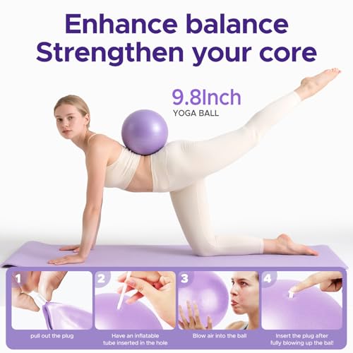 Pilates Ring Kit for Women, Pilates Equipment Accessories, Home Workout Set with Magic Circle, Mini Exercise Ball, Ankle Resistance Bands & Yoga Socks, for Fitness, Toning & Better Me Gifts - size: 10 Count(Pack of 1)