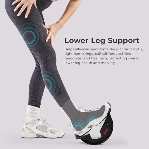 Sunny Health & Fitness Adjustable Calf & Ankle Stretcher | Plantar & Tight Calves Relief, Hamstring & Ankle Strengthener, Mobility & Stretching Device, Fits All Shoe Sizes - color: Black