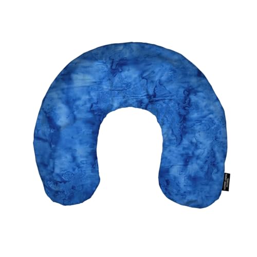 Mother Earth Pillows Large Triggerpoint Flax Pillow for Neck and Shoulder Relief (Blue Print - No Herbs Added) - color: Blue Print - No Herbs Added