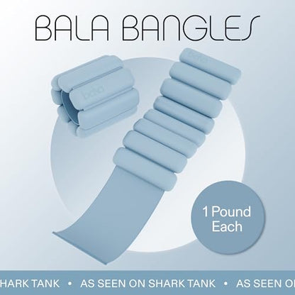 Bala Bangles 여성 및 남성용 손목 및 발목 웨이트, 홈 체육관 장비 - color: 바다, size: 1파운드
