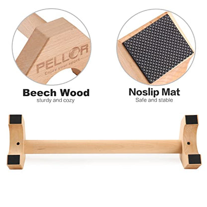 Pushup Stands - Wooden Push Up Bars Gym Gear Equipment with Anti-Slid Mat Workout Solid Exercise Women Men Portable Fitness - style: Arched