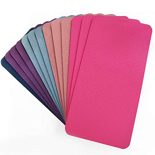 Yoga Mat with High Elasticity, Non Slip Gymnastics Mat Small Size TPE Mat with Cushioning Function for Yoga Pilates Sports Workout - color: 34*17*0.8