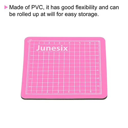 MECCANIXITY Cutting Mats 3.1x3.1" Double Sided Mini Rotary Fabric Sewing | 2 Pack, for Hobbyist DIY Craft Creative Design, Pink