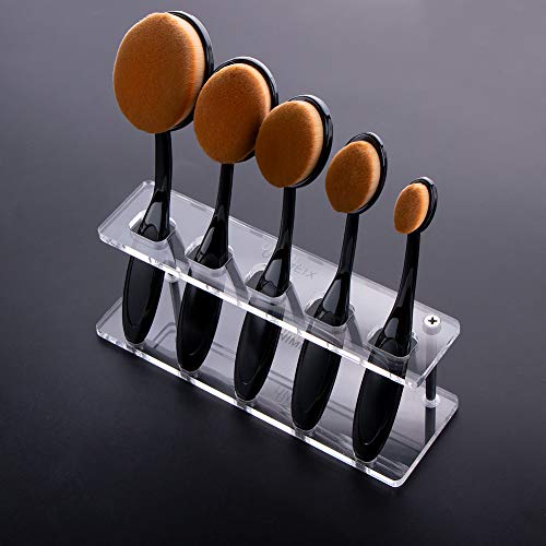 UNIMEIX 5 Pack Blending Brush for Card Making Crafting Ink Blender Brushes Set Tool Paper Background Brush Drawing Scrapbooking & Stamping Supplies (Brown) - color: Brown, size: 5 Pack Brush with square holder