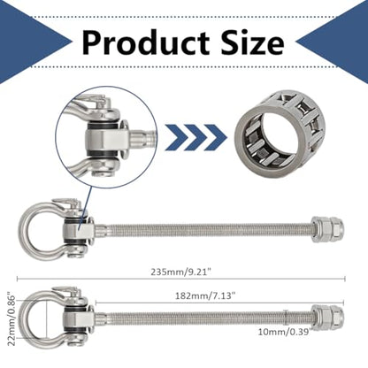 WADORN 2Pcs Swing Hangers Heavy Duty Swing Hanger Kit with Shackle Stainless Steel Swings Hangers 9.45 Inch Length for Yoga Swings Hammock Porch Treehouse Attachment Hardware Mounting