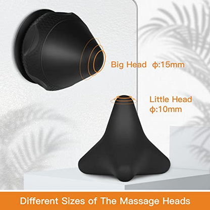 AOT Mountable Massage Ball with Suction Cup, Manual Back Massager Kit for Myofascial Release and Muscle Knot Remover Black - style: Black