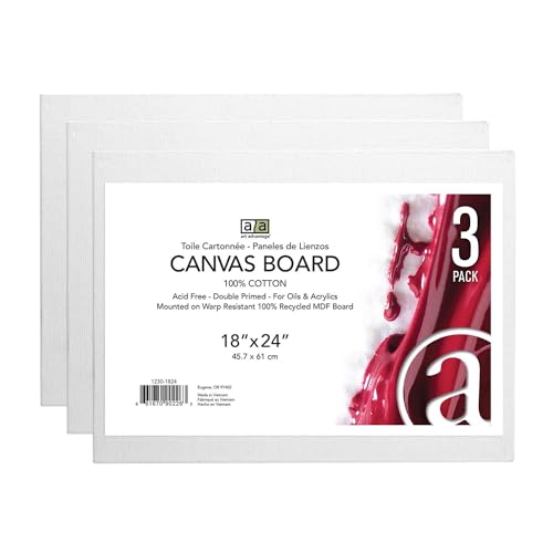 18-Inch by 24-Inch Canvas Board, 3-Pack (1230-1824) - size: 18-inch x 24-inch, 3 Pack