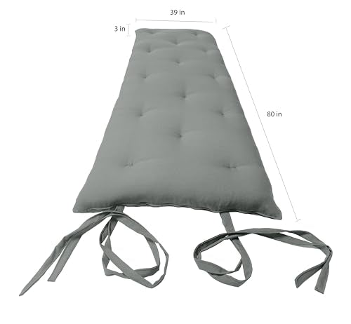 Twin Size Traditional Japanese Floor Futon Mattresses, Tatami Foldable Cushion Mats, Yoga, Meditation 80 x 39 x 3 (Gray) - color: Grey