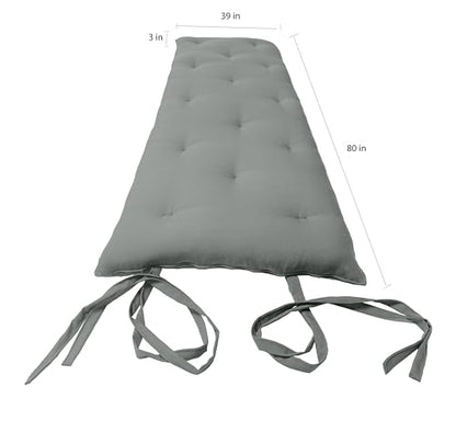 Twin Size Traditional Japanese Floor Futon Mattresses, Tatami Foldable Cushion Mats, Yoga, Meditation 80 x 39 x 3 (Gray) - color: Grey