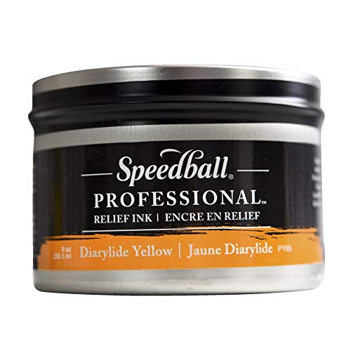 Speedball Professional Relief Ink Diarylide Yellow 8OZ - color: Diarylide Yellow, size: 8 fl oz