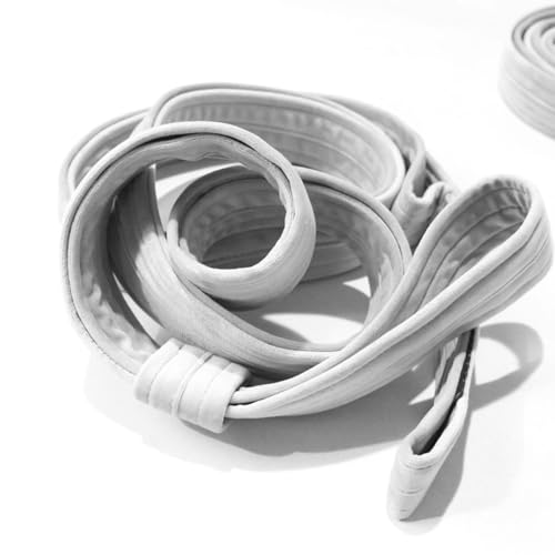 6.6ft 2m Aerial Loops Aerial Straps Ropes Aerial Acrobatics Body Loop Trapeze Circus Apparatuses Equipment Yoga Straps 1 pairs - color: Light Grey