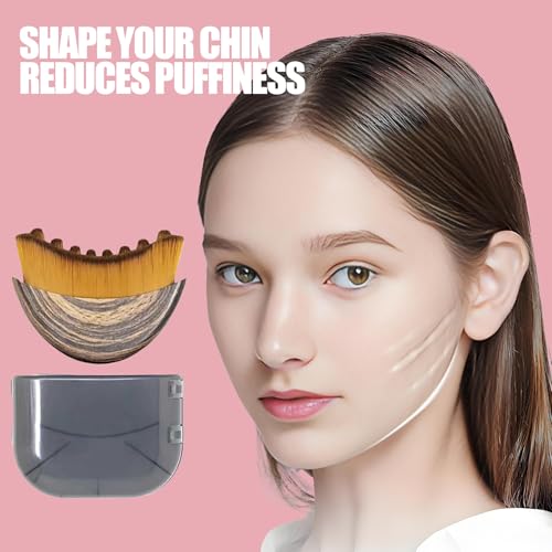 Lymphatic Contour Face Brush Lymphatic Drainage Massager Double Chin Reducer Lymphatic Drainage Brush for Face Ergonomically Designed to Fit The Skin Precisely and Relieve Fatigue - color: Brown