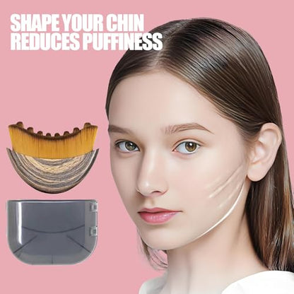 Lymphatic Contour Face Brush Lymphatic Drainage Massager Double Chin Reducer Lymphatic Drainage Brush for Face Ergonomically Designed to Fit The Skin Precisely (grey-2pcs) - color: Grey-2pcs