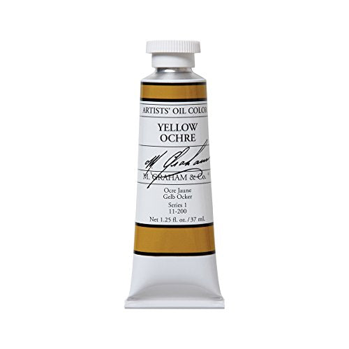 M. Graham Artist Oil Paint Yellow Ochre 1.25oz/37ml Tube - color: Yellow Ochre, size: 1.25 Fl Oz (Pack of 1)