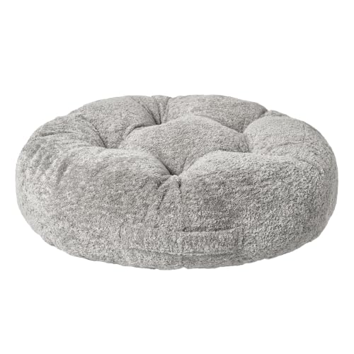 Floor Cushion Pillow, Portable Large - color: Round, Gray