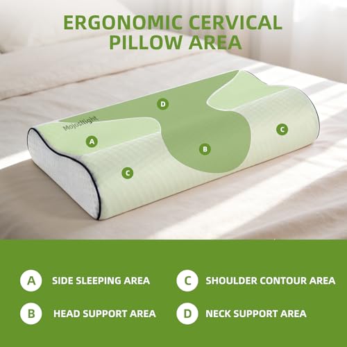 Ergonomic Memory Foam Neck Pillow for Sleeping, 23.6"x15.75" | Cooling Cervical Pillow for Neck Support, Contour Orthopedic Bed Pillow for Side Back Stomach Sleeper, Deep Sleep Pillow