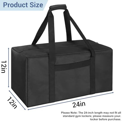 COOLBEBE 24x12x12 Inch Travel Duffle Bag, 53L Mid-Size Weekender, Black - size: 24” x 12” x 12”