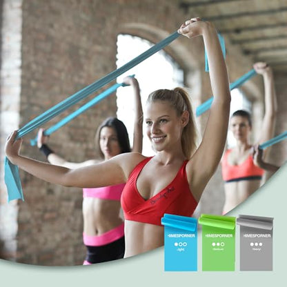 HIMESPORNER 60 Pcs Bulk Resistance Bands Latex-Free for 20 Team Members | Suitable for 20 members, 3 Pieces Each Set, TPE Exercise Bands for Physical Therapy, Yoga, Pilates