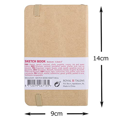 Talens Japan Talens Art Creation T9314-431M 452159 Art Creation Sketchbook, Drawing Notebook, 3.5 x 5.5 inches (9 x 14 cm), Kraft Paper - color: craft paper, size: 9×14cm