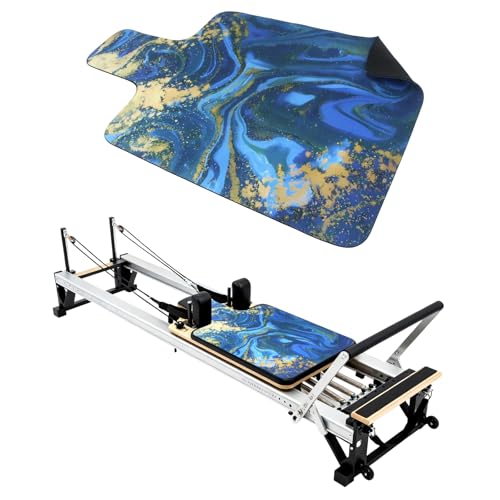Non-Slip Pilates Reformer Mat Cover 39“ x 23”, Wicking Reformer Towel | 2mm-Thick Pilates Reformer Machine Cover Mat, Soft Fleece Surface, Lightweight and Foldable, Quick Drying, For Yoga, Fitness