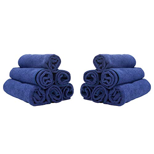 Arkwright Microfiber Gym Towel - (Pack of 12) Soft Lightweight Quick Dry Hotel Quality Hand Towels, Sweat Absorbent, Perfect for Workout, Yoga, Spa, Bathroom, 15 x 24 in, Navy - color: Navy, size: 15 x 24 in. (Pack of 12)