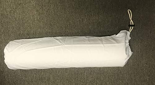 Therapist's Choice® Microfiber Bolster Cover with Drawstring Closure, Soft & Durable, Size: 6" x 27" (Cover Only, Bolster Not Included) (White) - color: White