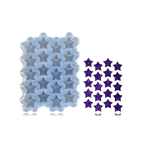 Angel Wings Mini Stars Shape Earrings Mold for UV Resin Epoxy Resin Mold for DIY Earrings, Ear Studs, Pendant, Jewelry Making Crafts, Chocolate Cake Mold Silicone Molds - color: Mini Stars