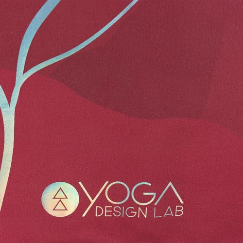 YOGA DESIGN LAB | The Combo Yoga Mat | 2-in-1 Mat+Towel | Eco Luxury | Ideal for Hot Yoga, Power, Bikram, Ashtanga, Sweat | Studio Quality | Includes Carrying Strap! - color: Iris, size: 3.5mm