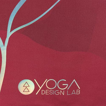 YOGA DESIGN LAB | The Combo Yoga Mat | 2-in-1 Mat+Towel | Eco Luxury | Ideal for Hot Yoga, Power, Bikram, Ashtanga, Sweat | Studio Quality | Includes Carrying Strap! - color: Iris, size: 3.5mm