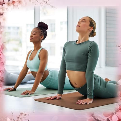 Timgle 24 Pack 68" x 24" Yoga Mat Bulk, 4mm Thick Extra Long Sports Mat Anti Slip Tear Resistant Yoga Exercise Set for Fitness Stretching Home Workout Gym and Studio - color: blue, pink, green, purple, brown, khaki