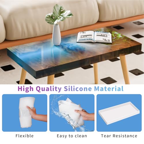 Extra Large Epoxy Resin Mold 22.63x11.81x1.38in, Reusable Resin Molds | for River Table, Coffee Table, Trays, Cutting Boards, DIY Resin Art