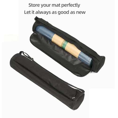 EVEME Yoga Mat Bag for Women & Men,Travel Yoga Gym Bag for 1/4" 1/3" Thick Exercise Yoga Mat,Fitness mat bag,sprot mat pouch - color: Black + Fitness Towel