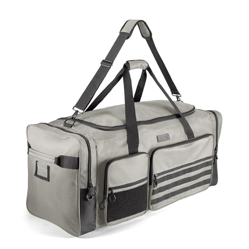 Fitdom 130L 36" Extra Large Heavy Duty Sports Equipment Storage Duffle Bag - color: Silver Grey