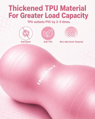 INPANY Peanut Exercise Ball for Labor, Physical Therapy & Fitness - color: Pink